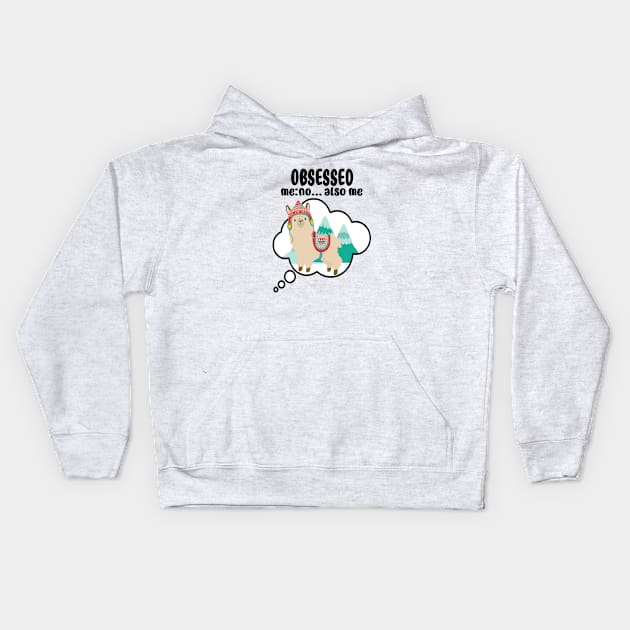 Llama Obsession Kids Hoodie by The Angry Possum